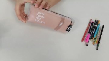 Custom bump color cute PU pencil case
