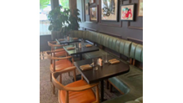 Free sample fashion modern commercial  furniture cafe metal and wood dining wooden restaurant kitchen table1