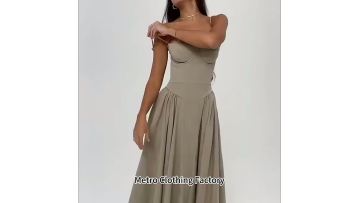 Casual women's elegant slim backless dress