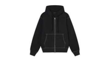 Custom mens hoodie contrast stitching hoodie no drawstring Oversized blank Hooded Sweatshirt Double Head Zipper1