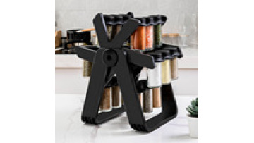Creative Rotatable Standing Type Plastic Storage Rack Set with Five Layers Multifunction Kitchen Spice Classification Sealed Box1