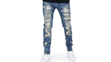 Men's jeans Latest Fashion High Street Skinny Slim Fit Ripped Stylish Denim Jeans For Men Customization1