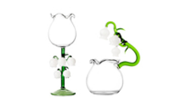 New Handmade Glass Gongfu Tea Cup Flower Shaped Transparent Milkshake Water Cup Party Wedding Gift Restaurant Tea Set1