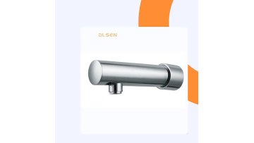 Solid Brass Wall Basin Mixer Tap Sensor Faucet Cold Water Mixer Tap Sense Faucets Single Hole with Deck Plate Handle Free Chrome1