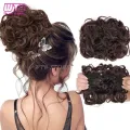 WTB Synthetic Curly Elastic Band Chignon 2 Plastic Comb Clips in Hair Extension Hair Bun Updo Cover Hairpieces Hair Accessories