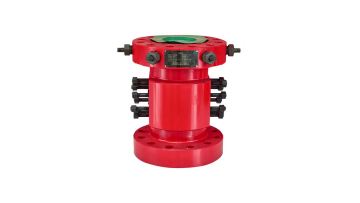 Oil pipe head four-way