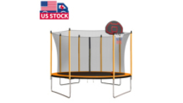 US stock 10FT 12FT Trampoline with Enclosure trampolines for adults1