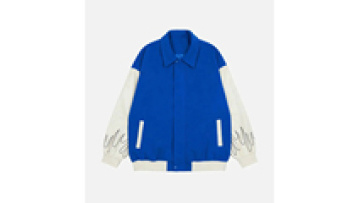 Factory Embroidered Logo Blended Cotton Fabric 100% Cotton Lining Custom Varsity Letterman Jacket1