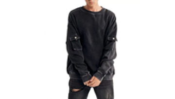 Customize High Quality Men Cotton Crewneck Oversized Sweatshirt with Pockets1