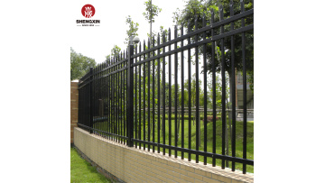 High Quality Steel Grating Fence Stone Rock Outdoor Steel Pipe Palisade Security Fence For House1