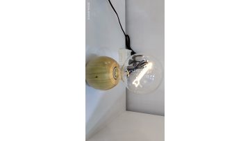 ball wooden base table lamp