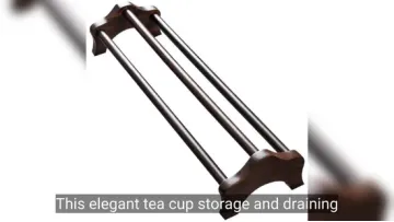 Ebony and Bamboo Kung Fu Tea Cup Storage Rack1