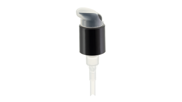 24/410 Black Smooth Left-Right Lock Lotion Pump with Protective Cap