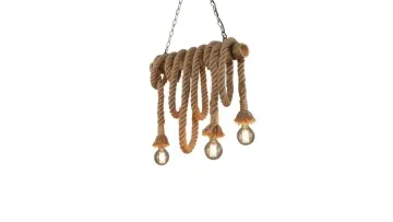 Rustic Hemp Rope Pendant Light for Creative Restaurant Decor1