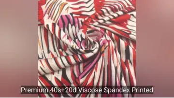 Premium 40s+20d Viscose Spandex Printed Jersey Fabric for Apparel1