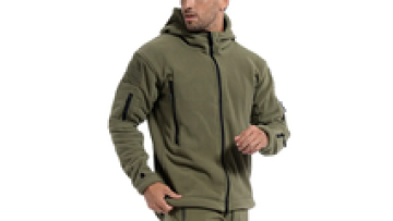 OEM Winter Fleece Jacket For Men Thermal Fleece Hoodie Outdoors Sports Jackets With Zipper Hoodie1