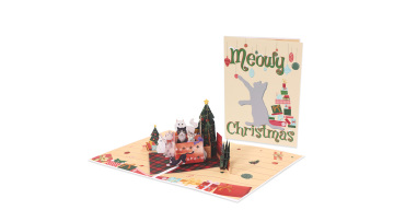 Christmas Cats Pop up Greeting Card