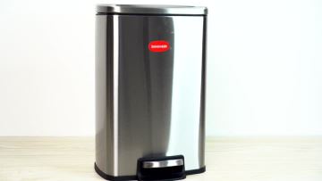 rectangular step trash can