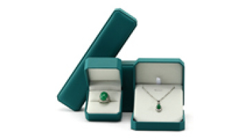 Hanhong wholesale custom luxury jewelry packaging box earrings bracelet storage box green leather necklace ring jewelry box1