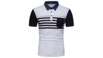 High Quality Men Blank Golf Man Cotton Plain Knitted Rib Polo T-shirt Shirts1