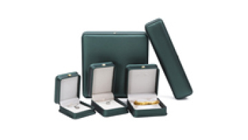 Han Hong Wholesale custom logo jewelry packaging box Crown jewelry box Bracelet Pendant necklace ring Green leather jewelry box1