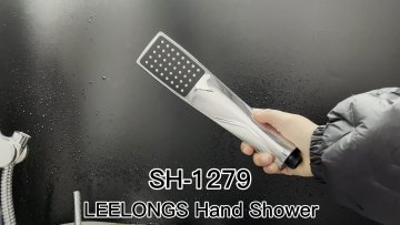 ABS Plastic Chromed Pressure Showerhead Single Spray Mode Long Jet Spray Hand Shower Set1