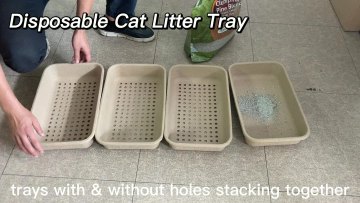 Disposable Pulp Paper Molded Self Cleaning Cat Litter Box Automatic1