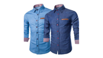 Fashion Men Denim Jeans Shirt Casual Autumn Long Sleeve Slim Fit Cotton Tops Shirts For Men Daily Men Top Denim Shirts1