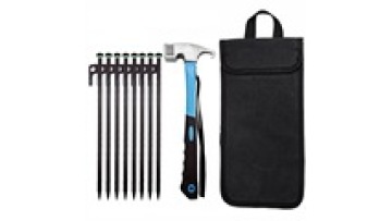 8+1 Anti rust Luminous Tent Peg Hammer Set with 8 Glow Nails and 1 Hammer for Outdoor Garden1