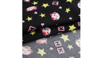 Customized Cute Cat Design Jersey Kids Printed Jacquard Fabric for Garments1