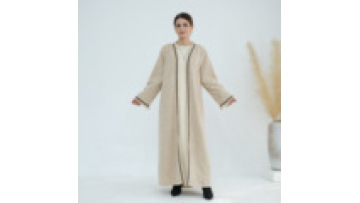 Winter Clothes Ethnic Islamic Clothing Abaya Women Abaya Dubai Modest Dress Luxury Open Abaya for Winter Women Coat Style1