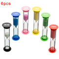 6Pcs Kid 6 Colors Classroom Game Sand Clock Timer montessori Toys Hourglass Sandglass Home Decor toys for children dla dzieci