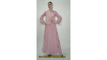 Modest dresses 2021High Quality Islamic Clothing Dubai Abaya  Muslim Dress Round Collar Kurthis for Women Outerwar1