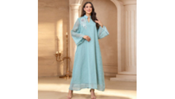 Luxury Abaya Dubai Islamic Clothing High Quality Beading Middle East Traditional Clothes Morocco Arabic Jalabiya Dress1