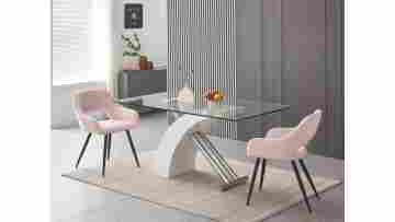 TL-319F1 Elegant Modern Glass Dining Table for 4 to 6 People – Stylish & Contemporary Home Furniture