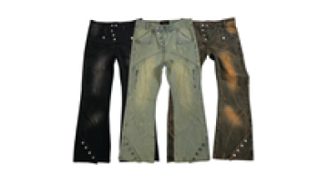 Custom Mens Design Your Own Stack Flare Zipper Side Pocket Jeans for Man1