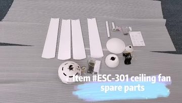 Decorative white blades ceiling fans