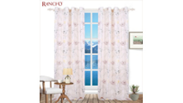 Home textile big flower embroidered elegant hotel window curtain rideaux de luxe1
