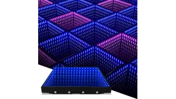 RGB Infinity Mirror Dance Floor Lights with 3D Effect Glass1