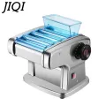 JIQI Stainless Steel Electric Pasta Maker Cutting Slicer Dumplings Noodle Pressing Machine Spaghetti Roller Hanger Dough Cutter