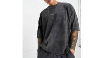 Custom Mens Oversized 100% Cotton Heavyweight Acid Washed t Shirt Blank Sweatshirt1