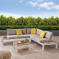 Customized modular outdoor furniture patio sofa set leisure luxury teak wood outdoor garden sofa