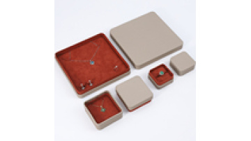 Hanhong Wholesale Custom logo New design LIDS and base ring necklaces Jewellery Gift wrap Luxury leather jewelry box sets1