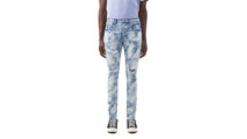 Garment Factory Custom Tie Dye Jeans Ripped Slim Fitted Mens Jeans Trousers1