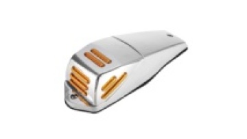 12V/24V LED Silver Chrome Amber/White Waterproof Roof Marker Warning Light1