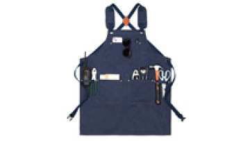 Waterproof Heavy Duty Waxed Canvas Apron with Shoulder Straps, Pockets, and Tool Loops1