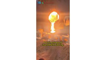 Pouring stage of investment casting