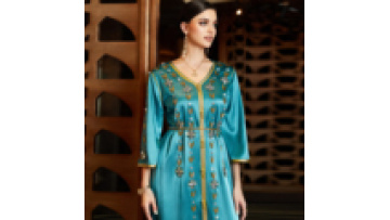 ODM Eid Kaftan Handwork Women Islamic Clothing Abaya Turkish Kaftan Dress BA31491