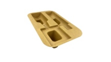 Hand molded pulp inner packaging customized recycling electronic cosmetics pulp pallets1