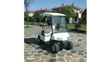 EZGO style 2 seater white electric golf cart video.mp4